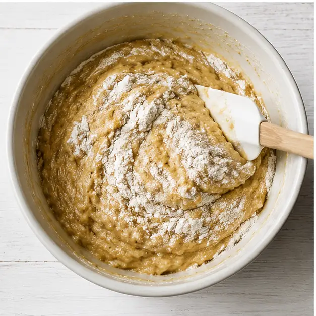 Step 3: Folding in dry ingredients