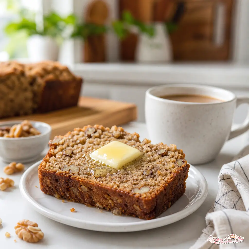 banana walnut bread - final presentation