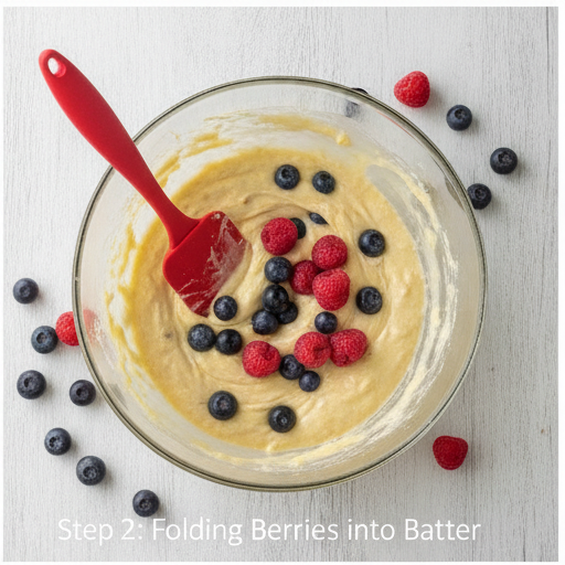 berry cream cheese muffins - step 2