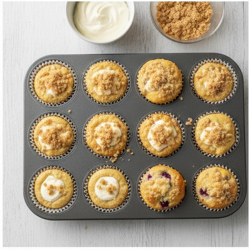 berry cream cheese muffins - step 3