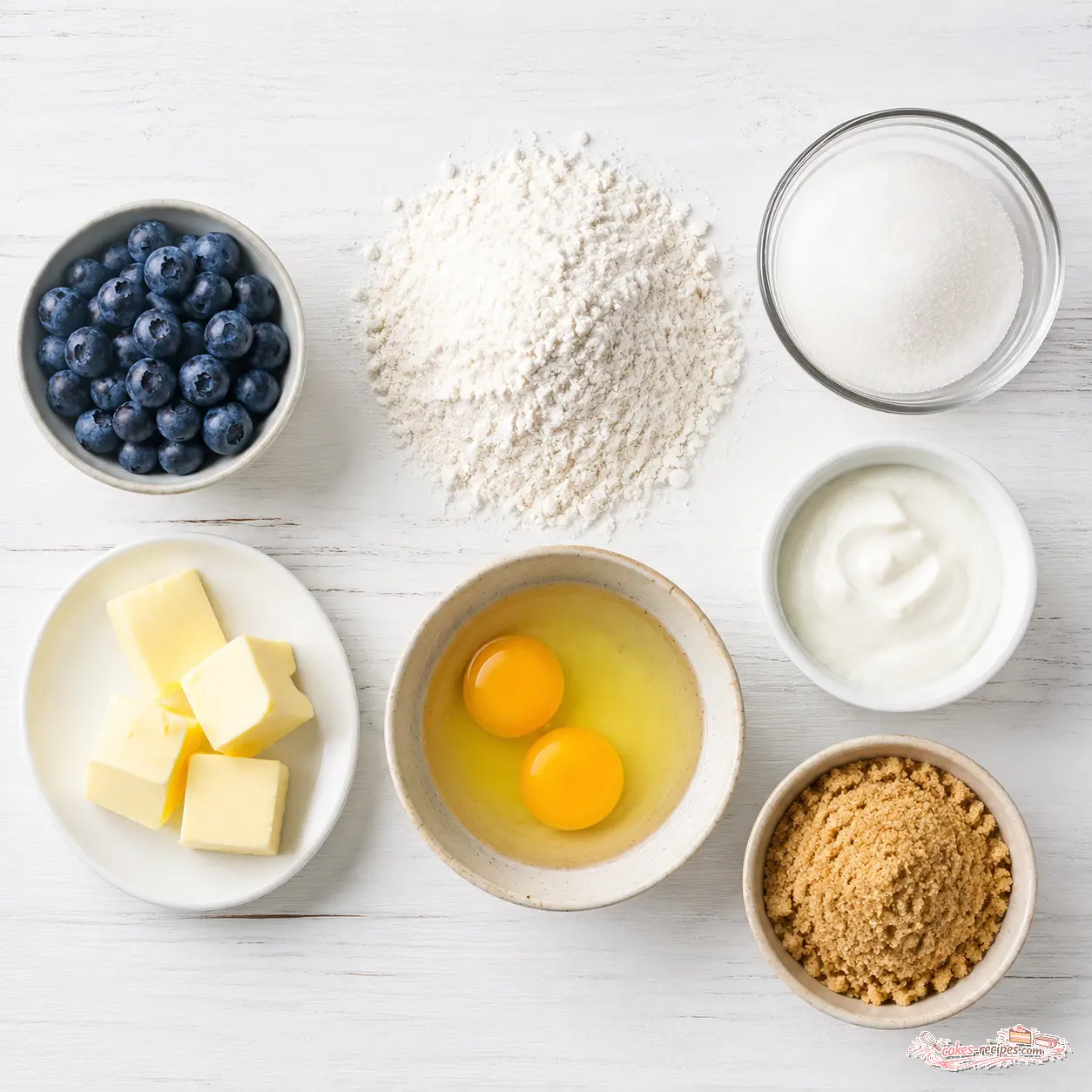 berry coffee cake - main ingredients