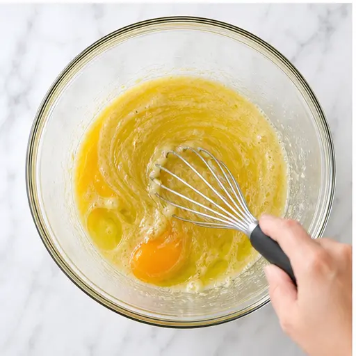 Step 3: Whisking wet ingredients together