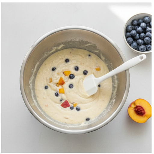 blueberry peach bread - step 2
