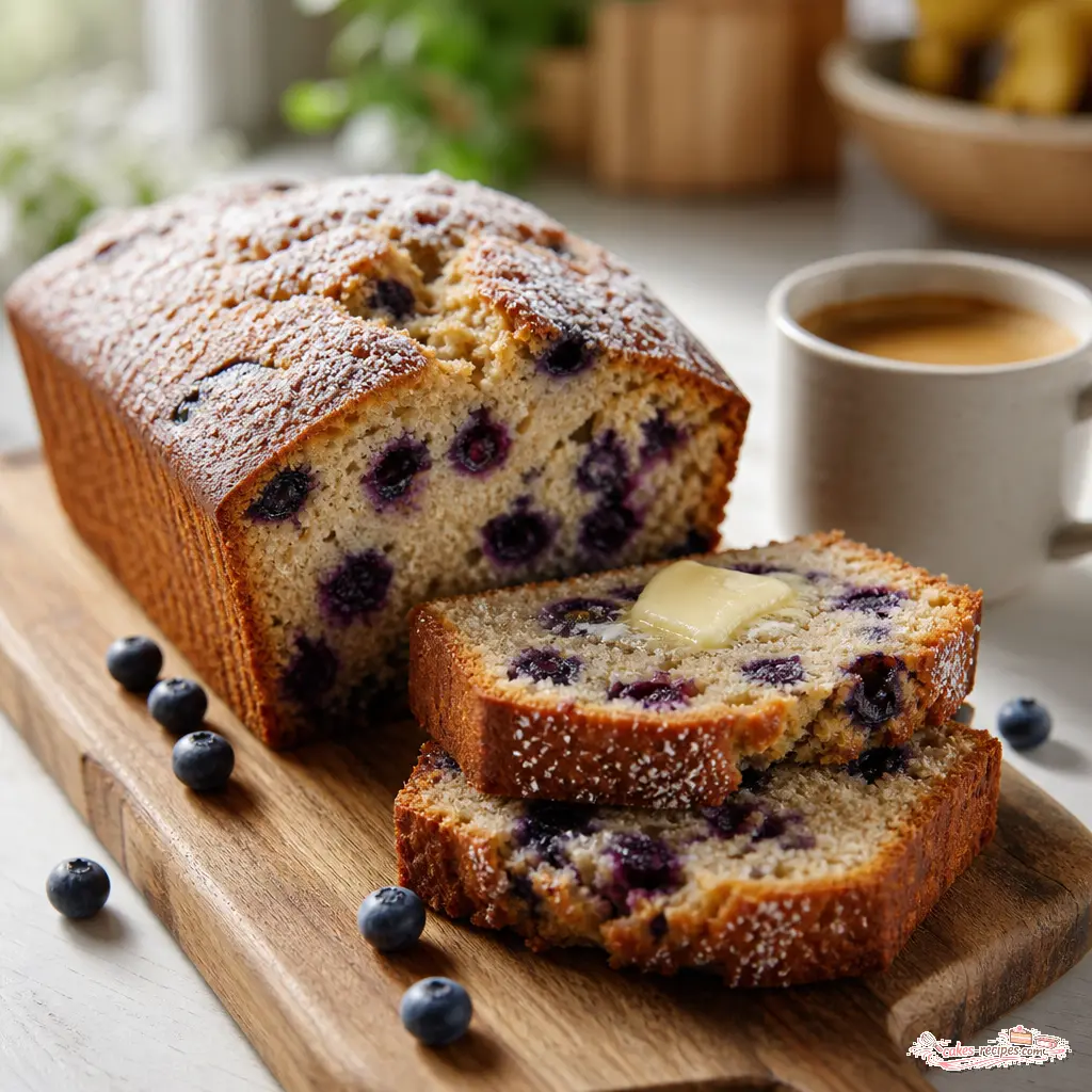 blueberry banana bread - final presentation