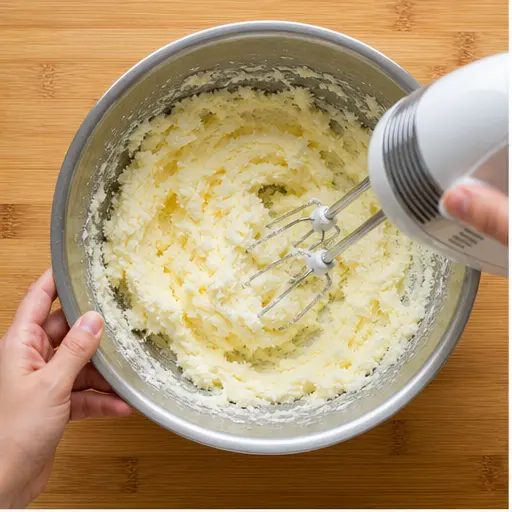 Step 1: Creaming butter and sugar together