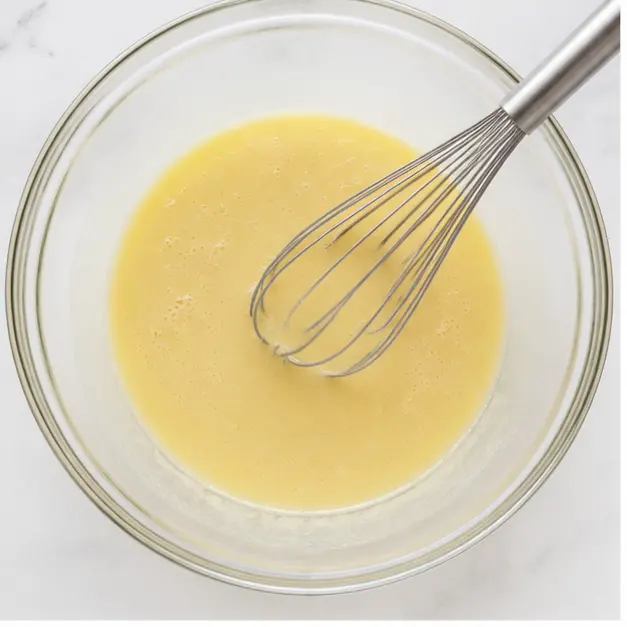 Step 1: Whisking wet ingredients together