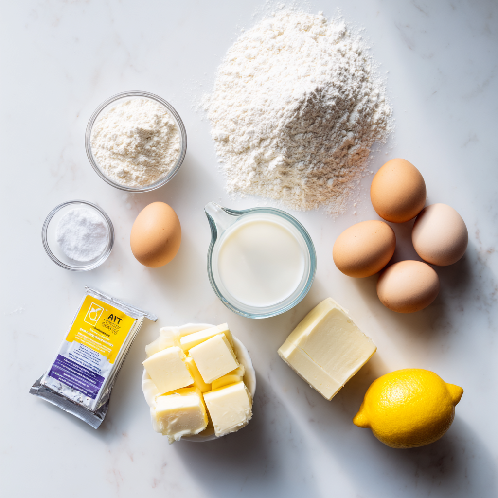 bomboloni italian donuts - main ingredients