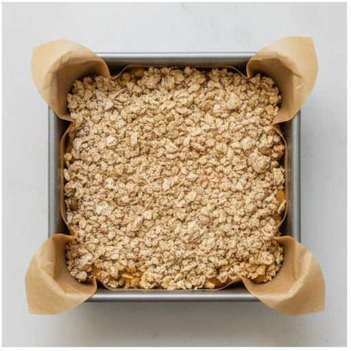 brown butter apple crisp bars - step 4