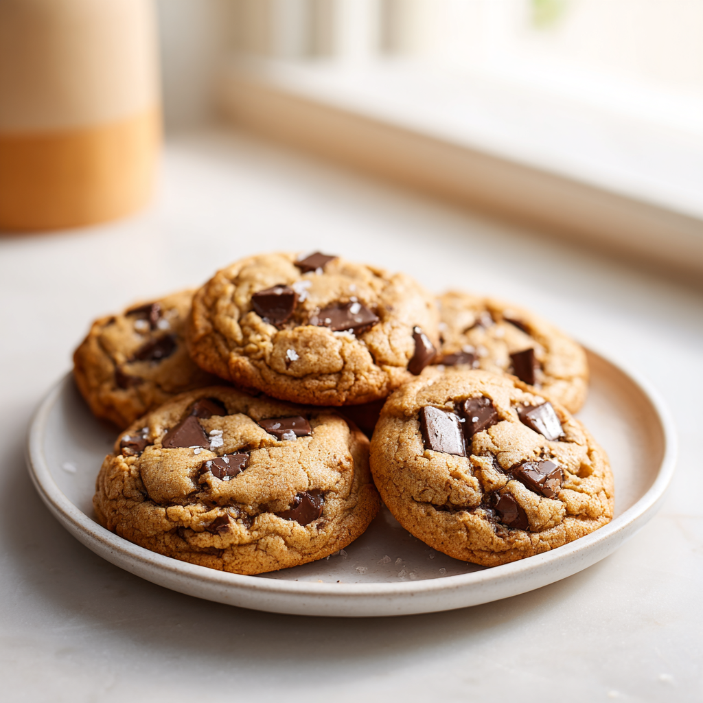 brown butter chocolate chip cookies - final presentation
