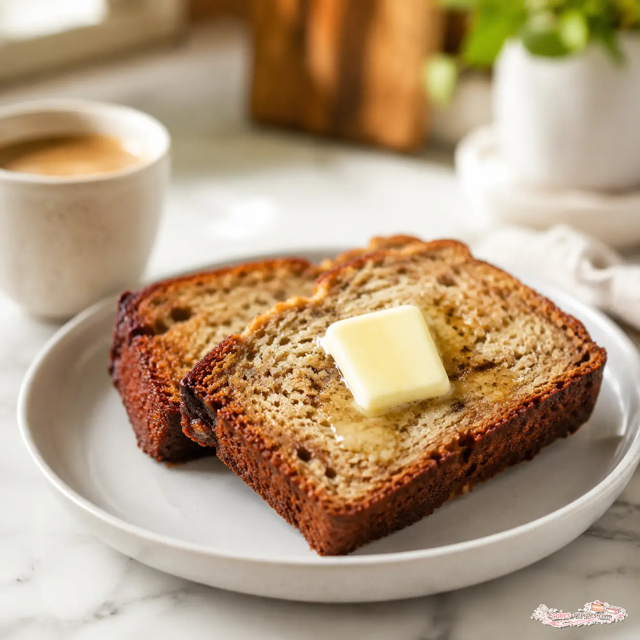 brown butter banana bread - final presentation
