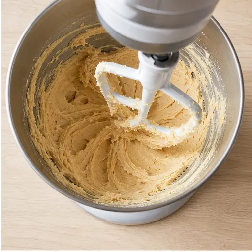 Step 2: Creaming butter and sugars until light