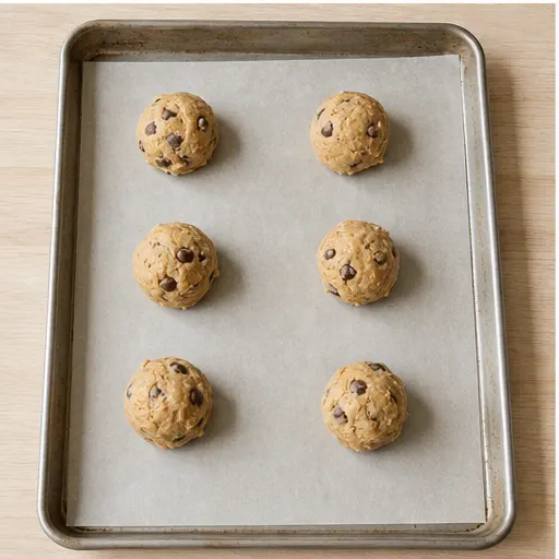 Step 3: Scooping dough into uniform balls
