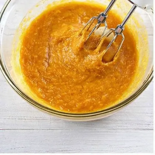 Step 1: Beat wet ingredients until smooth