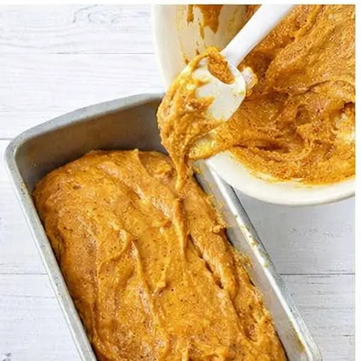 Step 3: Pour batter into greased loaf pan