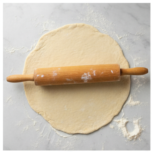 caprese galette - step 1