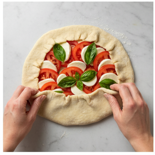 caprese galette - step 3