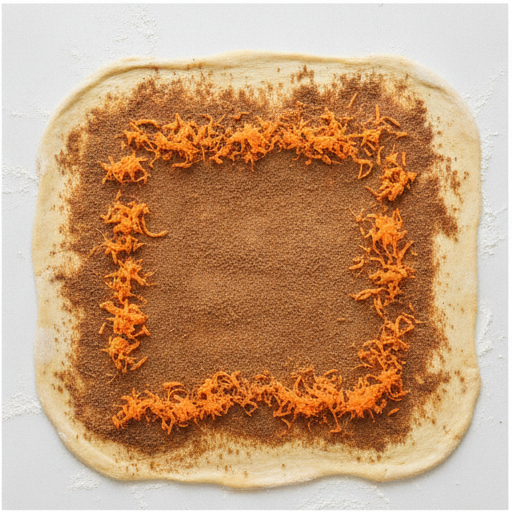 carrot cake cinnamon rolls - step 2