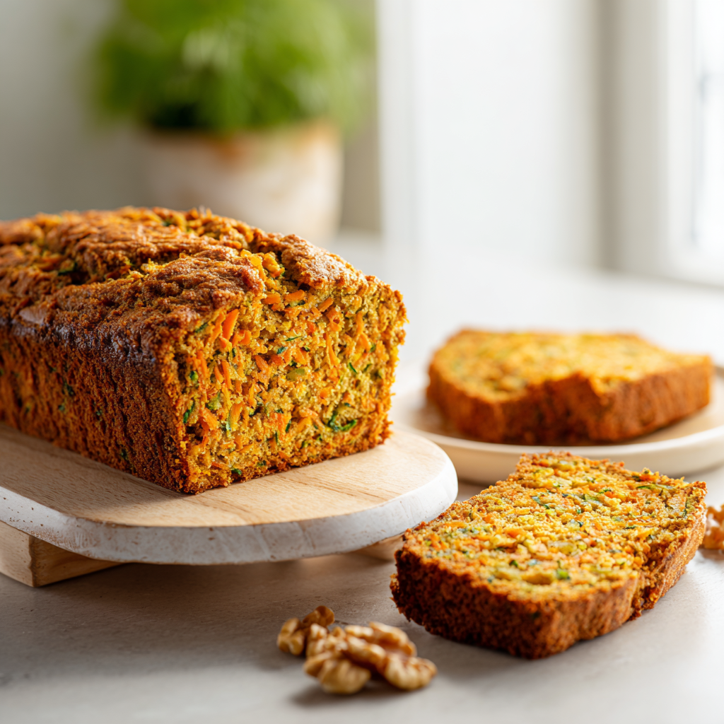 carrot zucchini bread - final presentation