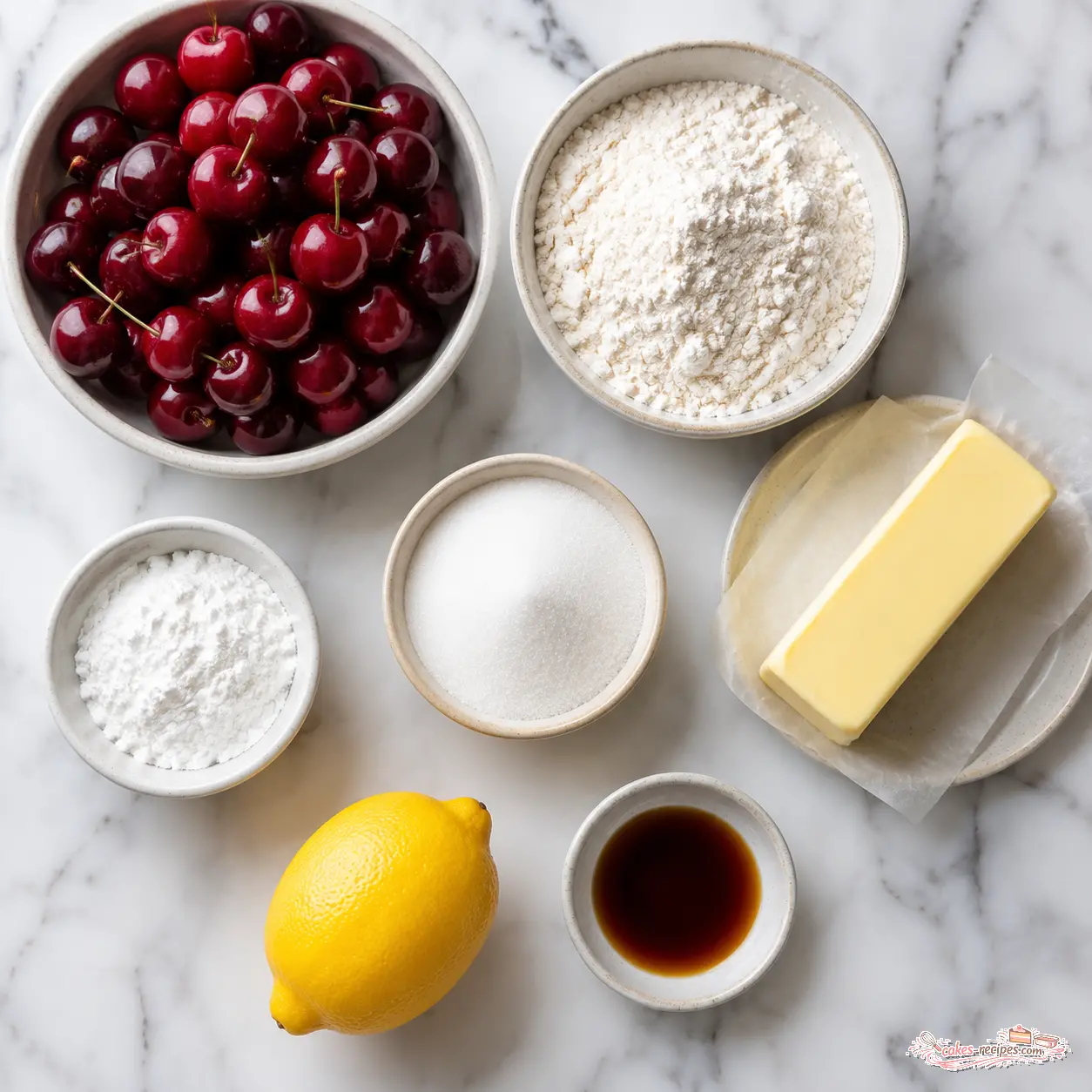 cherry pie - main ingredients