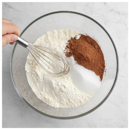 chocolate caramel toffee crunch cake - step 1