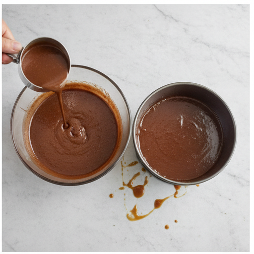 chocolate caramel toffee crunch cake - step 2