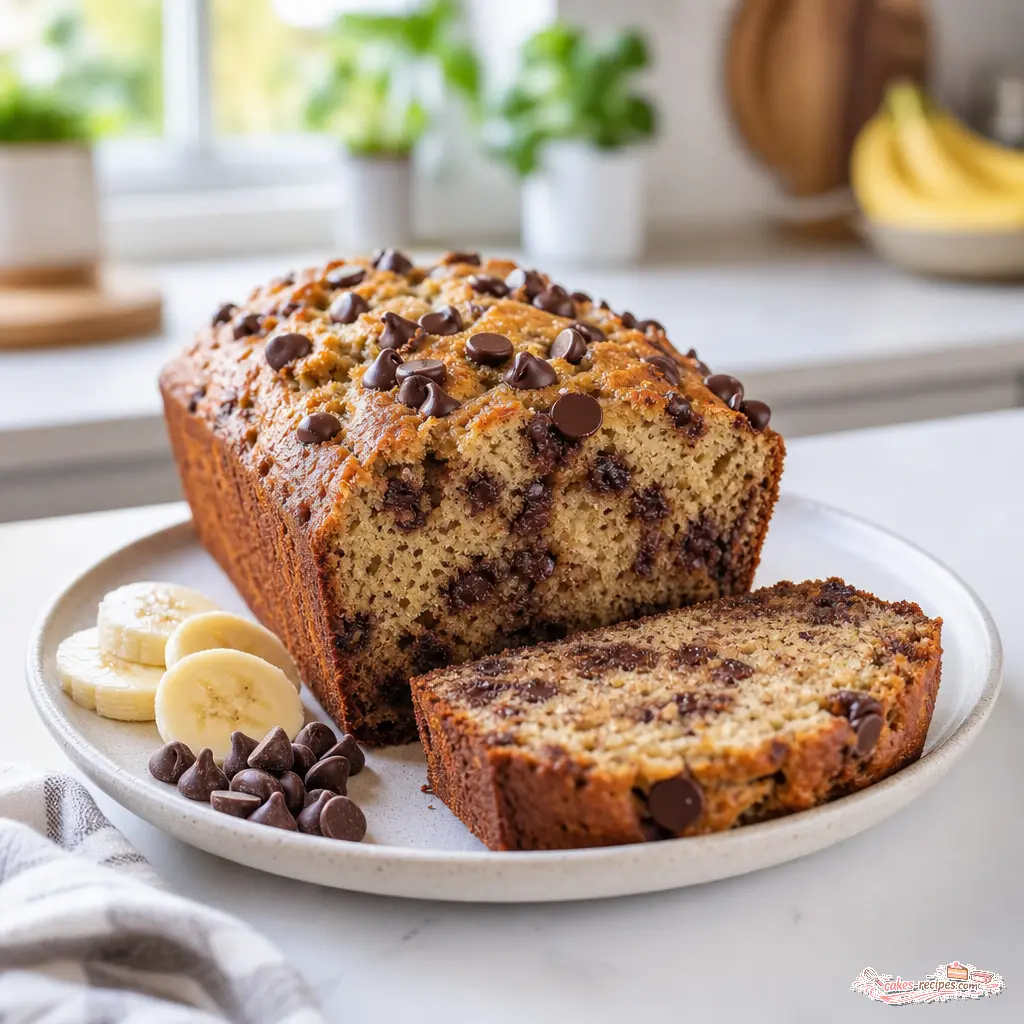 chocolate chip banana bread - final presentation