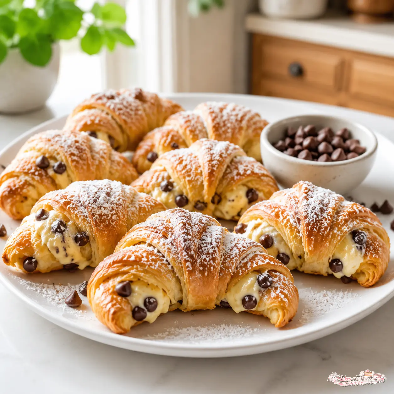 chocolate chip cream puff donuts - final presentation