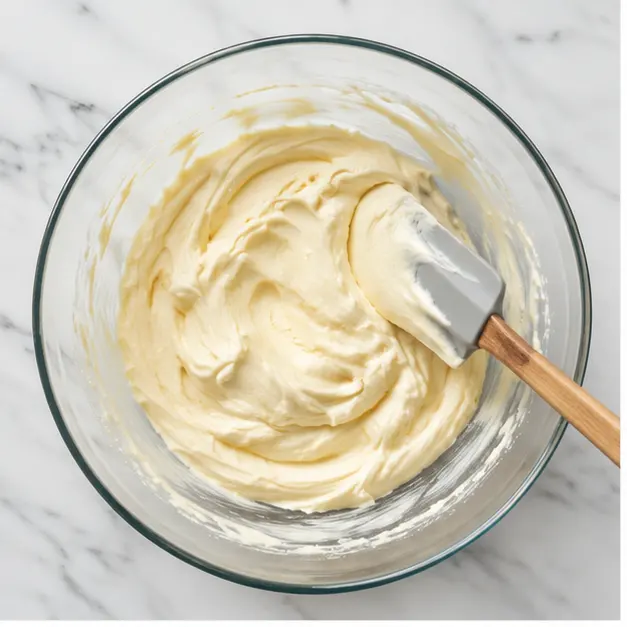 Step 1: Creaming butter and cream cheese