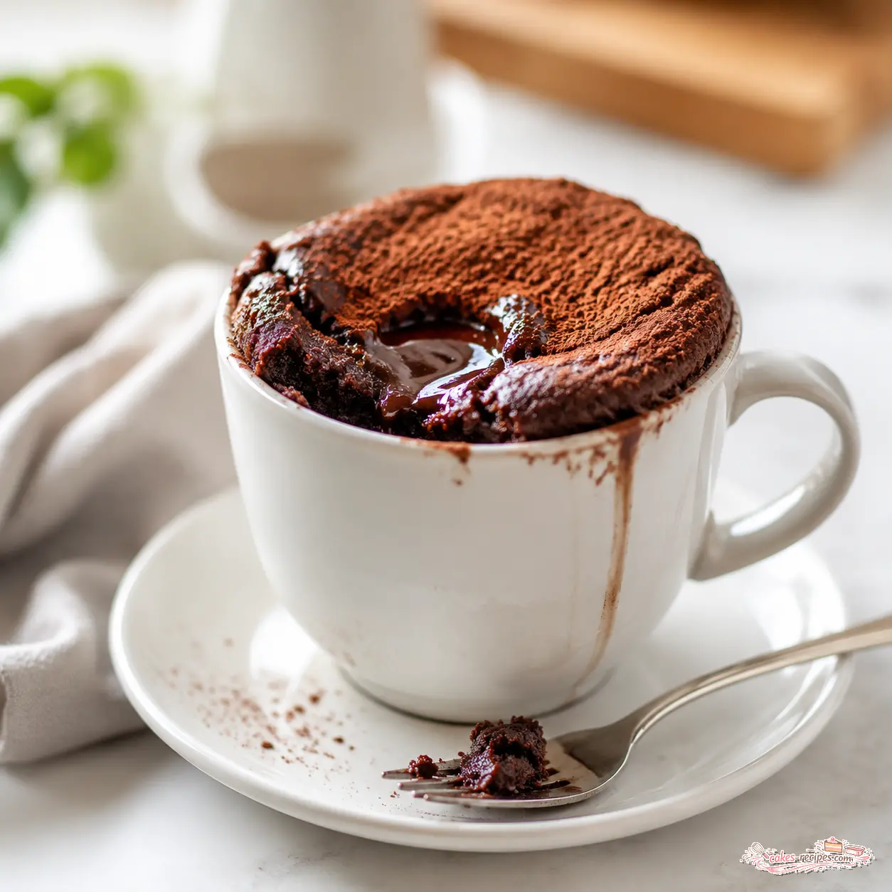 chocolate mug cake - final presentation