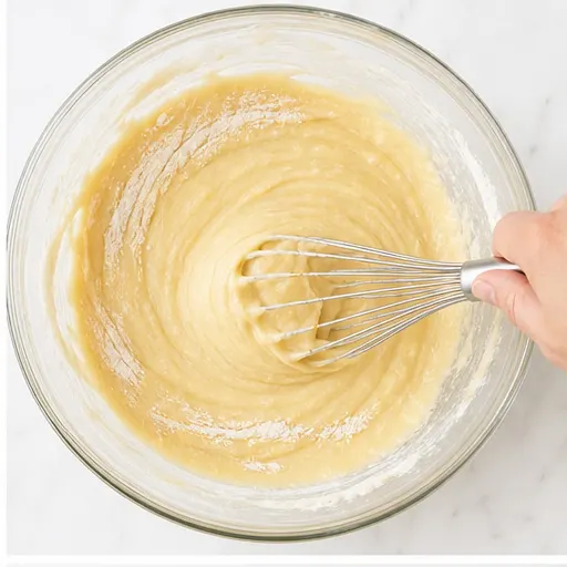 Step 2: Whisk the cake batter until smooth