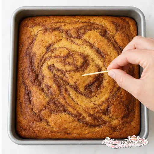 Step 4: Bake until golden and a toothpick comes out clean