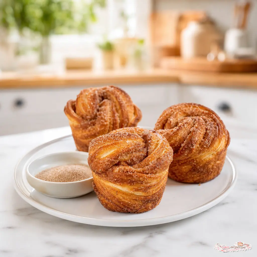 cinnamon sugar cruffins - final presentation