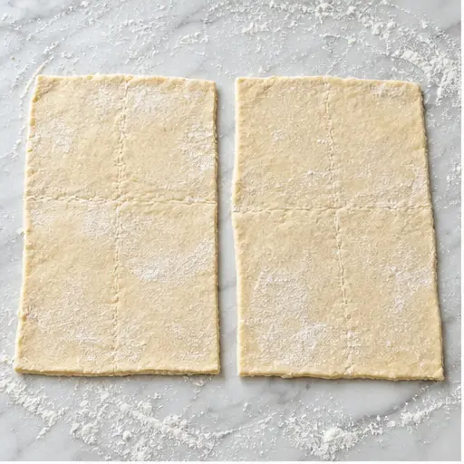 Step 1: Unroll and press crescent dough sheets