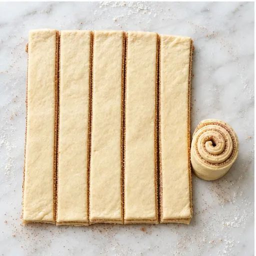 Step 3: Cut and roll into spirals