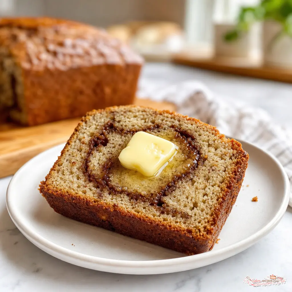 cinnamon swirl banana bread - final presentation