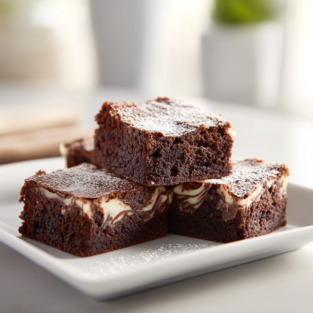 coconut brownie recipe - final presentation