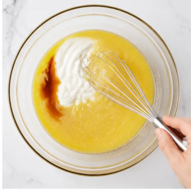 Step 2: Whisking wet ingredients until smooth