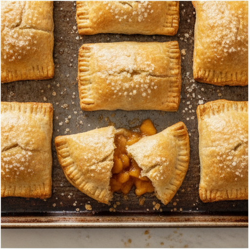 easy peach turnovers - step 4 baked golden brown