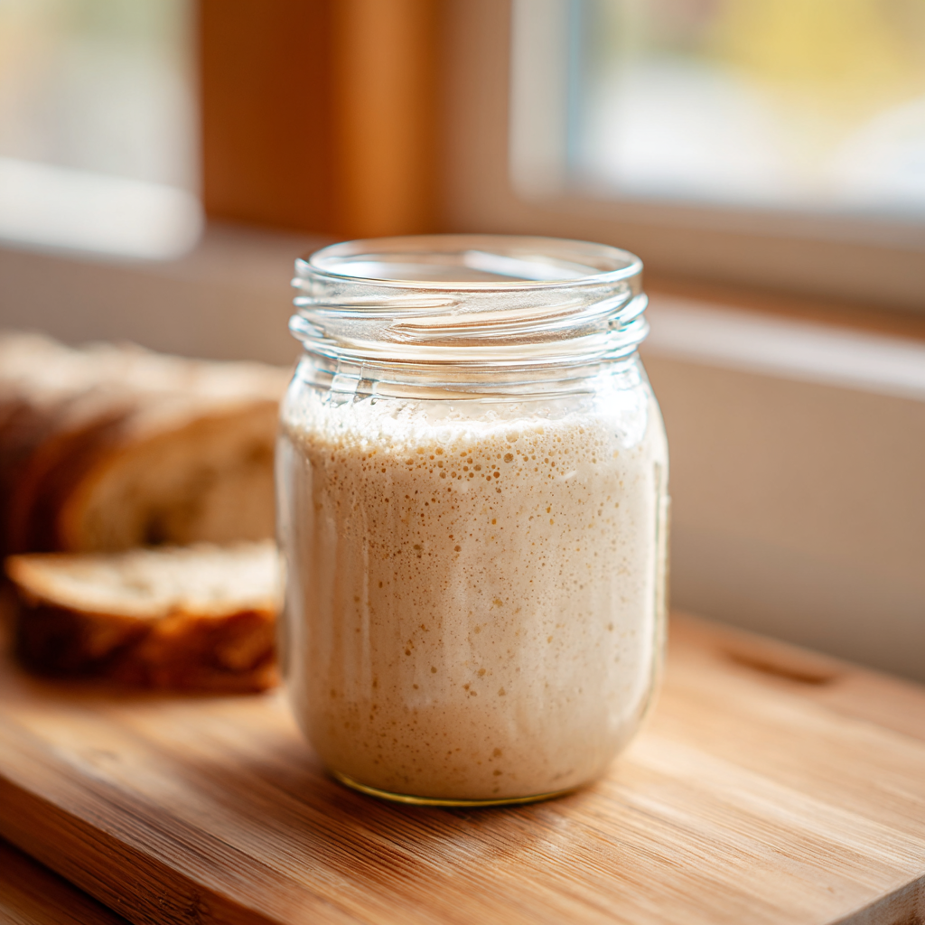easy sourdough starter recipe - final presentation