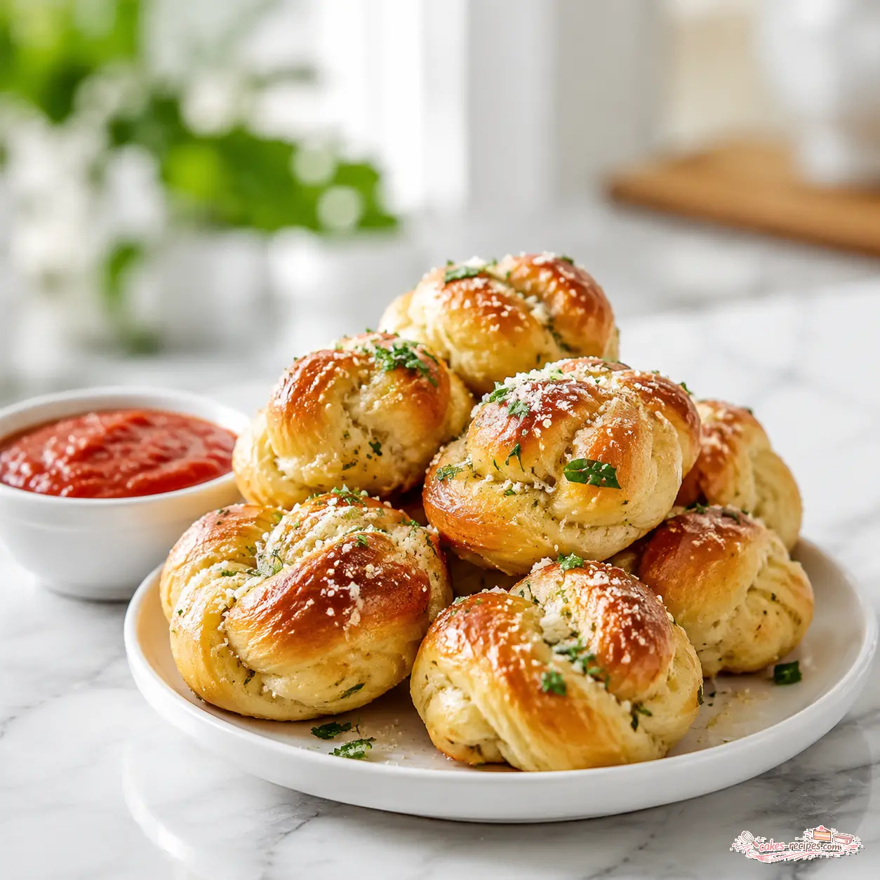 easy garlic knots recipe - final presentation