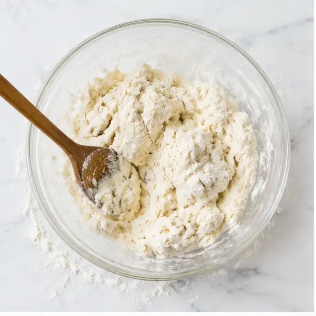 Step 1: Mixing the Greek yogurt dough