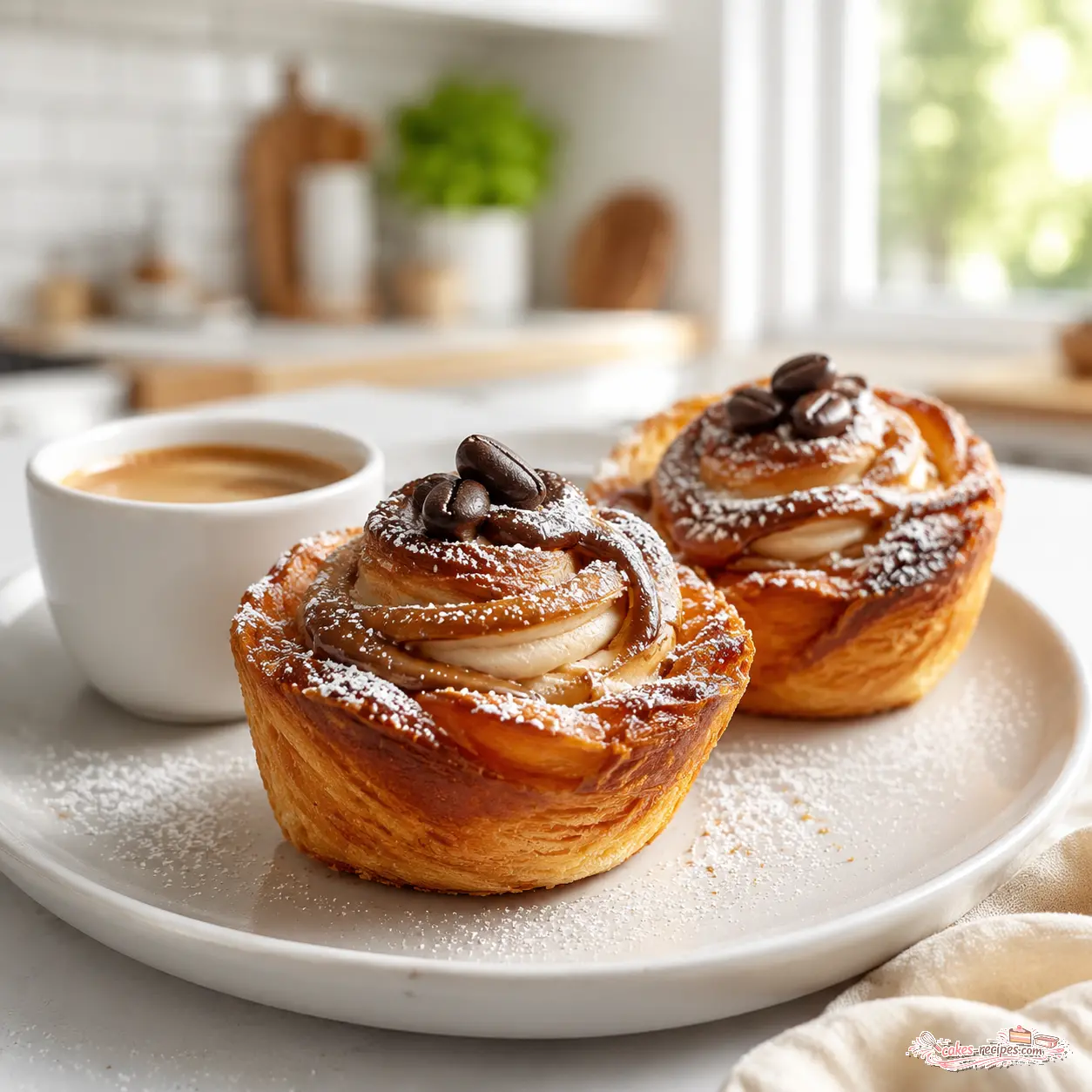 espresso chocolate croissant cups - final presentation