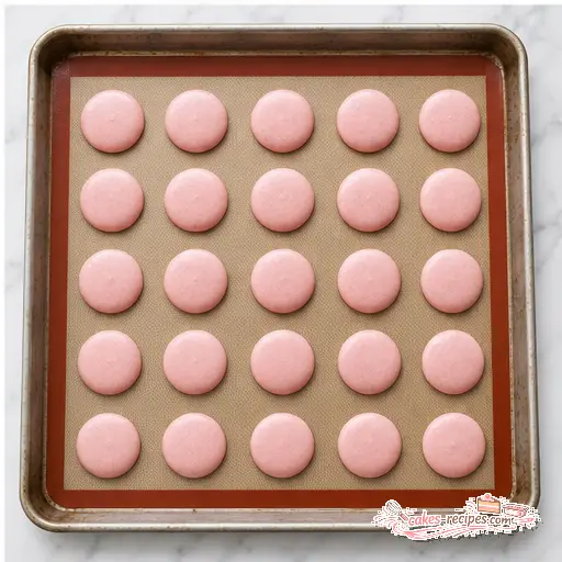 Step 4: Piping macaron shells on mat