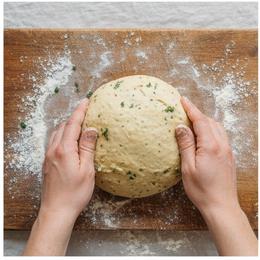 garlic herb dutch oven bread - step 3