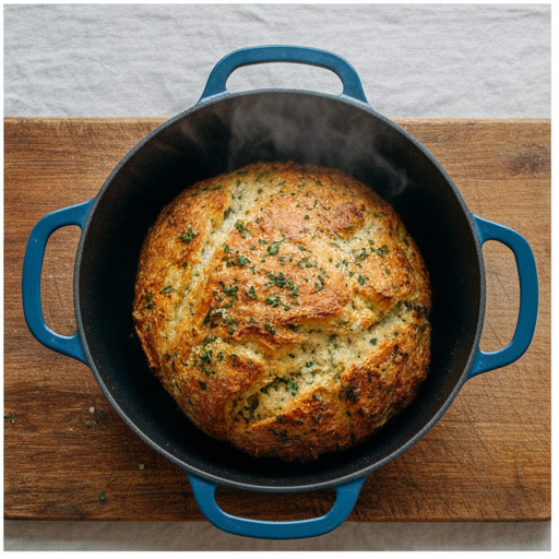 garlic herb dutch oven bread - step 4