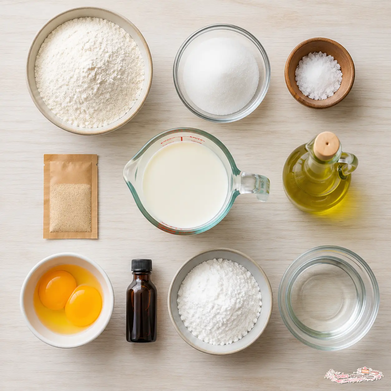glazed donuts - main ingredients