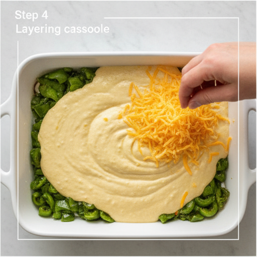 hatch green chili cornbread casserole - step 4