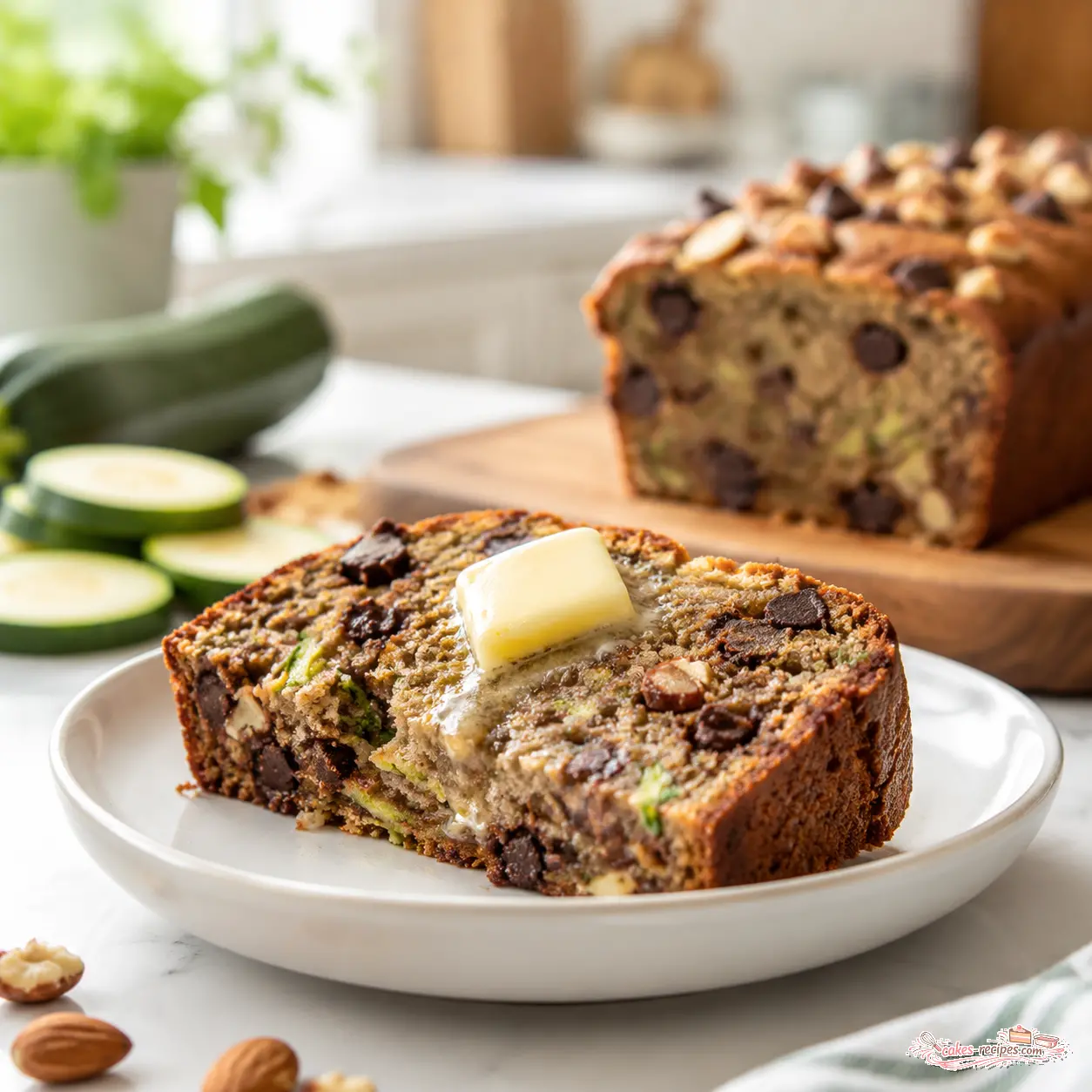 healthy zucchini bread - final presentation
