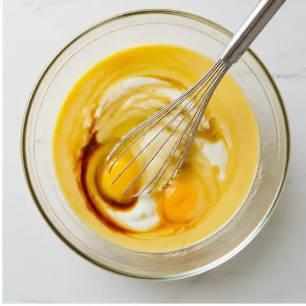 Step 2: Whisking wet ingredients together