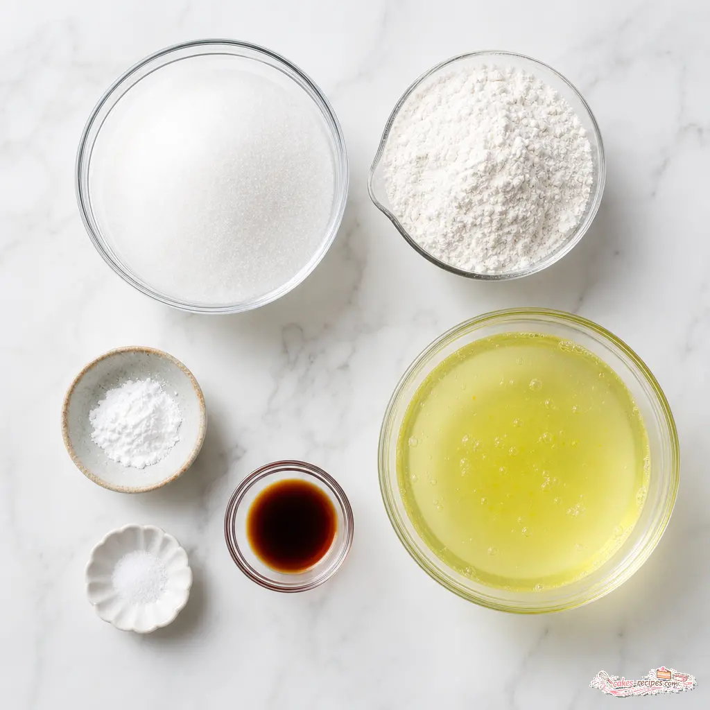 homemade angel food cake - main ingredients